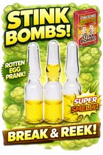 12 x Stink Bombs Vile Funny Joke Shop Prank Rotten Egg Smelly  Halloween Trick