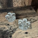 Glass flower candle holders x2Whimsy cottage core fairy core