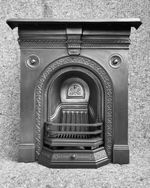 RESTORED ANTIQUE CAST IRON FIREPLACE FIRE SURROUND INSERT VICTORIAN EDWARDIAN