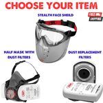Full Face Shield Mask Safety Goggles Half Eyewear Protection Dust Proof Work UK