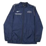 NIKE Womens Navy Blue FC Track Jacket S Nylon Zip Sportswear Athletic