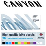 CANYON extra long bike decals 325-550mm with free bike protection (20 pack)