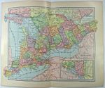Ontario - Original 1903 Dated Map by Dodd Mead & Company. Canada Antique