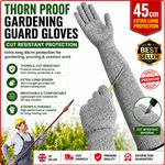 Gardening Arm Protection Sleeve Thorn Resistant Work Safety Sleeve 45cm Grey UK