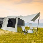 SUV Camping Tent 15.91*7.87*6.4ft Tent Sun Shade Car Rear Rainfly with Carry Bag
