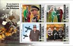 WWII 1943 TEHRAN CONFERENCE Churchill/Stalin/FDR/Shah Stamp Sheet 2023 Djibouti