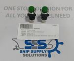 Signal Lamp 380643-6 Green For SB ACB Dia 11mm x 41mm (Lot of 2 Pcs)