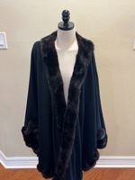 Cashmere wraparound, with Real Mink trimmings