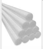 Foam Floral Noodle Decoration Sticks, 1 Metre Length, Pack of 5, White
