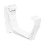 FLOPLAST 114mm Square Fascia Gutter Bracket - White - Bag of 10