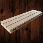 Wooden 80cm Brick Concrete Wooden Wall Floating Shelf Solid Plain Pine Display  