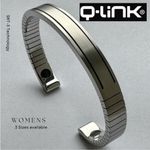 Q-Link Polished Stainless SRT-3 Bracelet-Well-Being, Personal Energy, Woman's