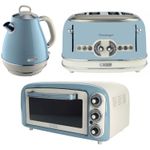 Ariete Vintage Kettle, Toaster & Mini Oven Blue | Retro Kitchen Bundle UK