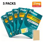 5 x Boxes Nicotine Patches 21mg Step 1 - 105 Patches Total - Quit Stop Smoking