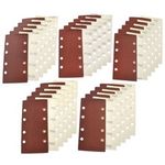 93 x 190mm Hook/Loop 1/3 Sanding Sheet Papers Sander Sand Paper Mixed Grit