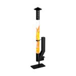 Glass Flue Patio Heater, Pellet Torch for Garden and Patio, Outdoor Fire Pit