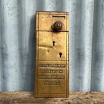 Vintage Brass Penny In The Slot Toilet Door Lock Lockerbie & Wilkinson No Keys