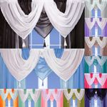 Voile Swags - Tassled - All Colours - Pelmet Valance Net Curtains Voile Curtains