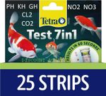 Tetra Pond Test Strips 7 in 1 Quick Water Test Kit Ph KH No2 No3 Cl2  Co2 Koi