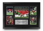 Man Utd 1999 Treble Winners Signed A3 Pre Printed Autograph Photo Memorabilia