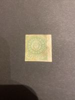 Argentina 1862 10 Centavos Green Stamp Error Not Centred Used Coat Of Arms