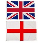 2 PACK St George's Day Flag England & Union Jack  Flag 5x3ft Speedy Delivery