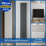 Horizontal Vertical Designer Radiator Oval Column Flat Panel Heating Rad Valves