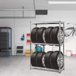 Steel Tire Storage Rack 180x120x40cm Heavy Duty 265kg Capacity