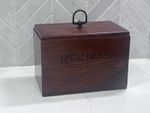 Vintage Wooden Recipe Box Full Of Recipes Handwritten, Magazines & Newspaper