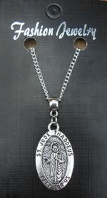 St Jude Pendant Necklace 18" or 24" Inch Judas Apostle Lebbaeus Holy Saint