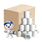 36 Sublimation Mugs 11oz White Large Handle ORCA Coated Heat Press +Gift Boxes!!