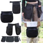 Tool Belt Pouch Bag Adjustable Utility Half Waist Gardening Apron Multi-pockets