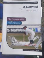 1995 NatWest Northamptonshire v Warwickshire at Lord's Final programme 