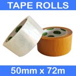 Strong Sealing Tape Brown Clear 50mm x 72m Long Packaging Packing Box Tape Rolls