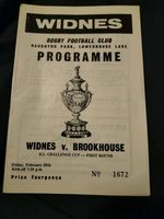 WIDNES V BROOKHOUSE RUGBY LEAGUE CHALLENGE CUP 25TH FEBRUARY 1966