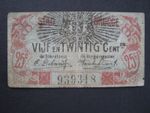 Belgium 1915 WW1 period Brugge Emergency Issue banknote 25 Centimes Fair