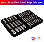 Hegar Utarine Dilator Sounds Single End 14PCS OB/Gyn Metal 4mm to 17MM Urethral 