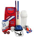 22YardsPro 11-Piece Cricket Set ? Bat, Pads, Gloves, Helmet & Protective Gear
