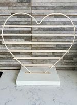 Heart Shaped Cream Painted Metal Coffee Pod Holder for 40 Nespresso Pods