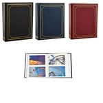 Arpan Plain 6'' X 4'' Photo Album with 200 Pockets Black, Blue or Burgundy