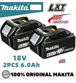 2 PCS Genuine Makita 18V BL1850 BL1860 B LXT 6.0Ah Li-ion Rechargeable Battery