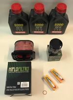 Service Kit Yamaha MT-07 14-24 Motul 5000 Oil Air Oil Filters & Spark Plugs