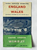 England v Wales - Football Association International - 23rd November 1960