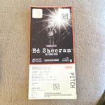 Ed Sheeran UK Tour 2018 Wembley Stadium Standing Pitch Ticket Thu 14 Jun 2018