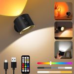 Wall Light LED RGB Wall lamp Rechargeable Battery Wall Sconces Mordern Dimmable