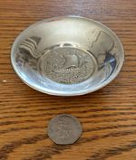 Viking Style Dish with Longship Design "NORGE" Small 830s Norwegian silver.