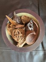 Small Wooden Bowl with Pot Pourri Bowl Decorative Bowl