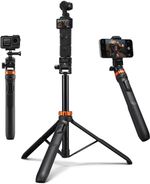 K&F CONCEPT 69''/175cm iPhone Selfie Stick Tripod with Phone Holder, Compatible