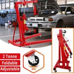 2 Ton Hydraulic Folding Engine Crane Machine Hoist Lift Stand Garage Workshop UK