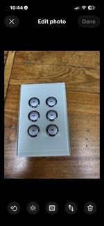 C-Bus 6 Button Glass Saturn keypad En5086NL